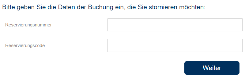 Stornierungsmaske Beispiel: